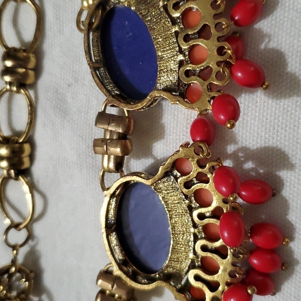 J.CREW Gold Tone FAN FRINGE Statement Necklace - Picture 5 of 6